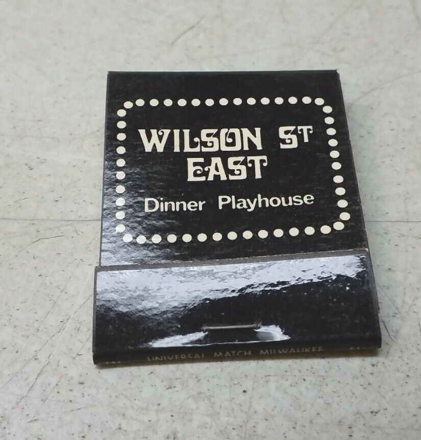 Wilson Street East Dinner Playhouse Madison Wisconsin Matchbook Cover Vtg Promo