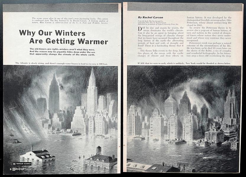 “Why Our Winters Are Getting Warmer” Rachel Carson 1951 Climate Change pictorial