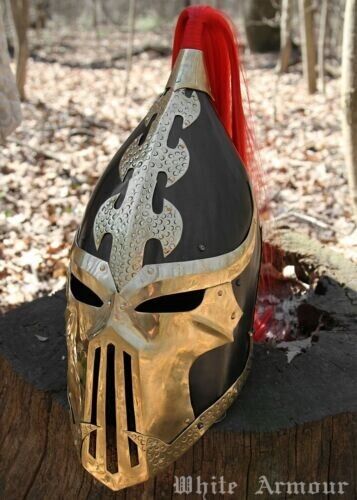 Medieval Dark Elf Druchii Warhammer Fantasy Lotr Helmet Knight Viking Helmet