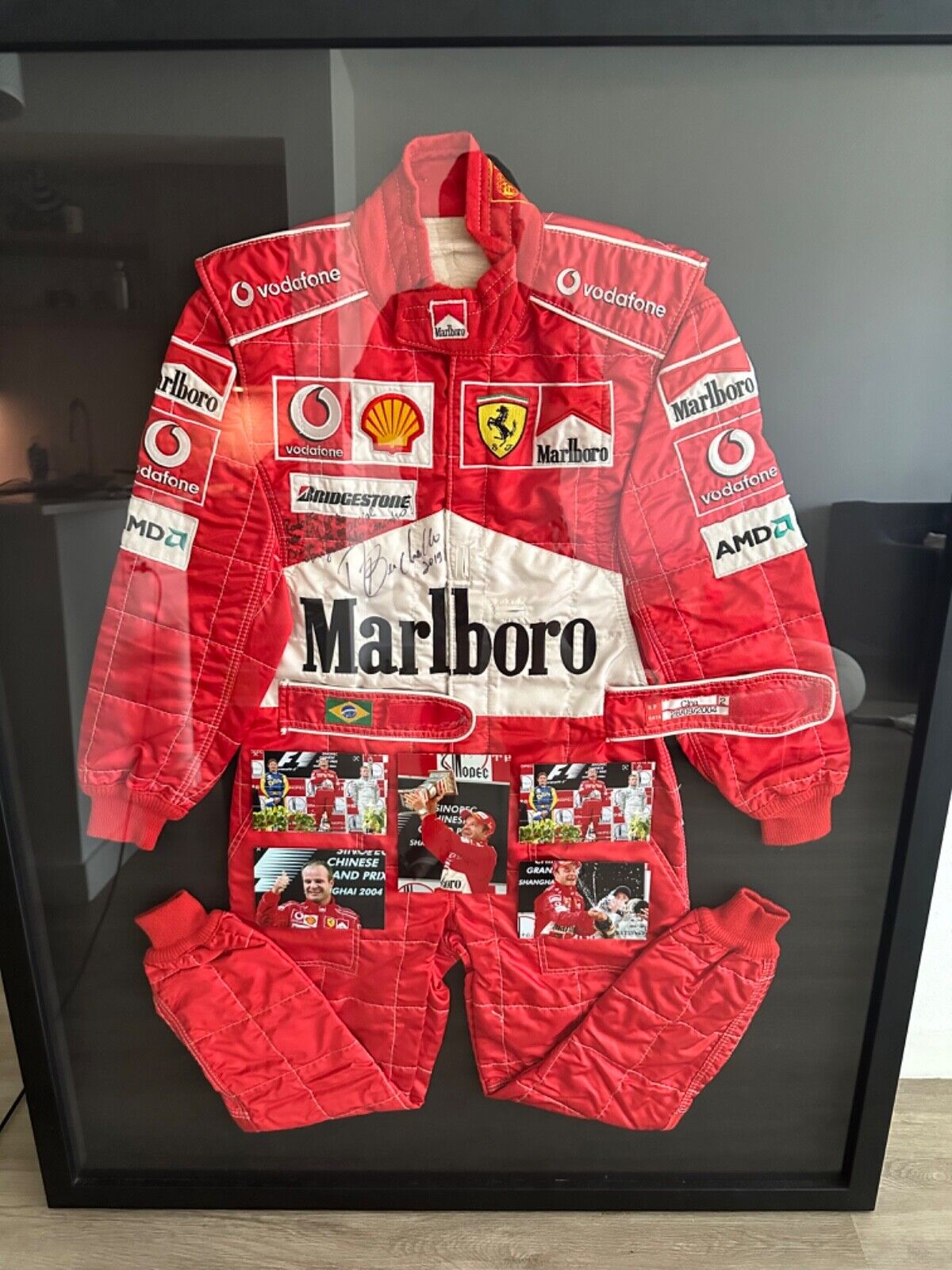 Rubens Barrichello Worn & Autographed Formula 1 F1 Suit
