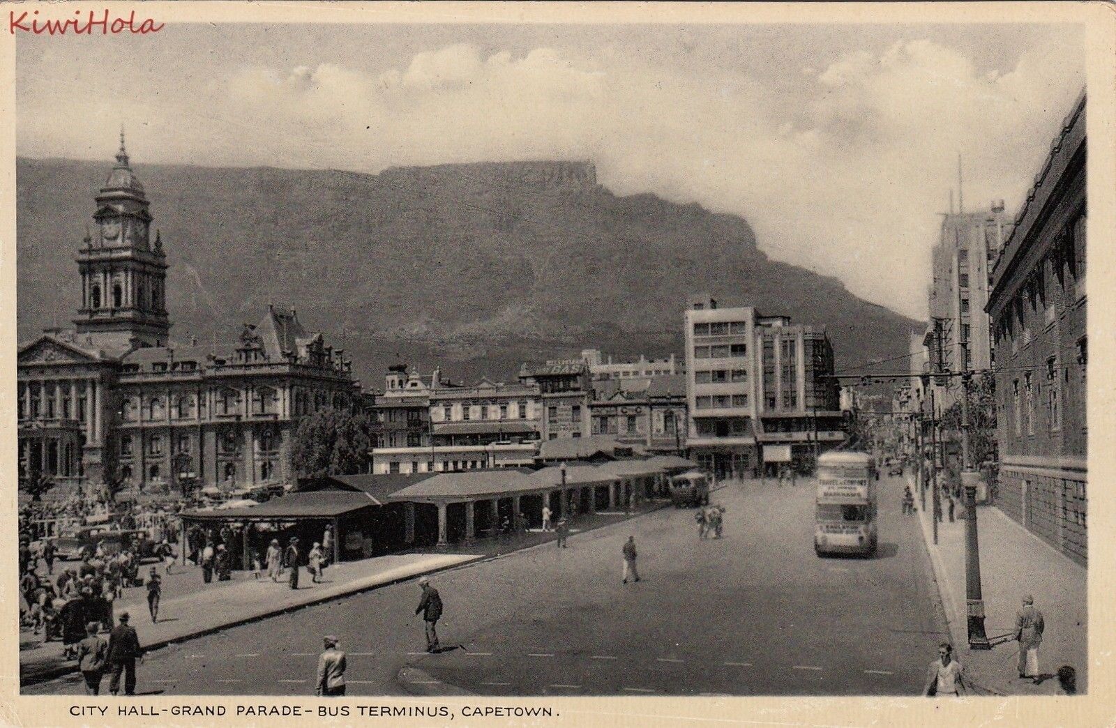 Postcard City Hall Grand Parade Bus Terminus Capetown South Africa