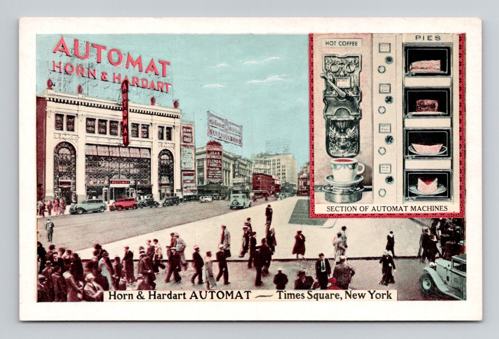 Postcard Horn & Hardart Automat New York City NY, Vintage Chrome N15