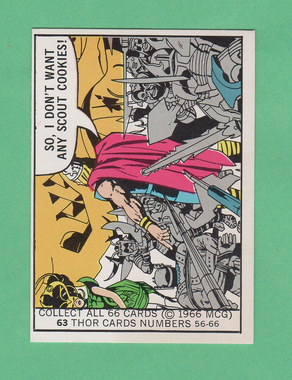 Mighty Thor RC  1966 Donruss Marvel Super Heroes # 63 Card Nrmnt-Mt
