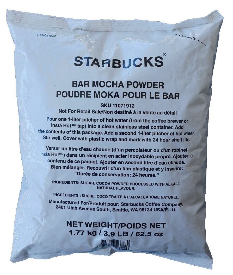 Freshest Starbucks Bar Mocha Powder 3.9lb 1.77 kg Hot Chocolate BB Feb 2025