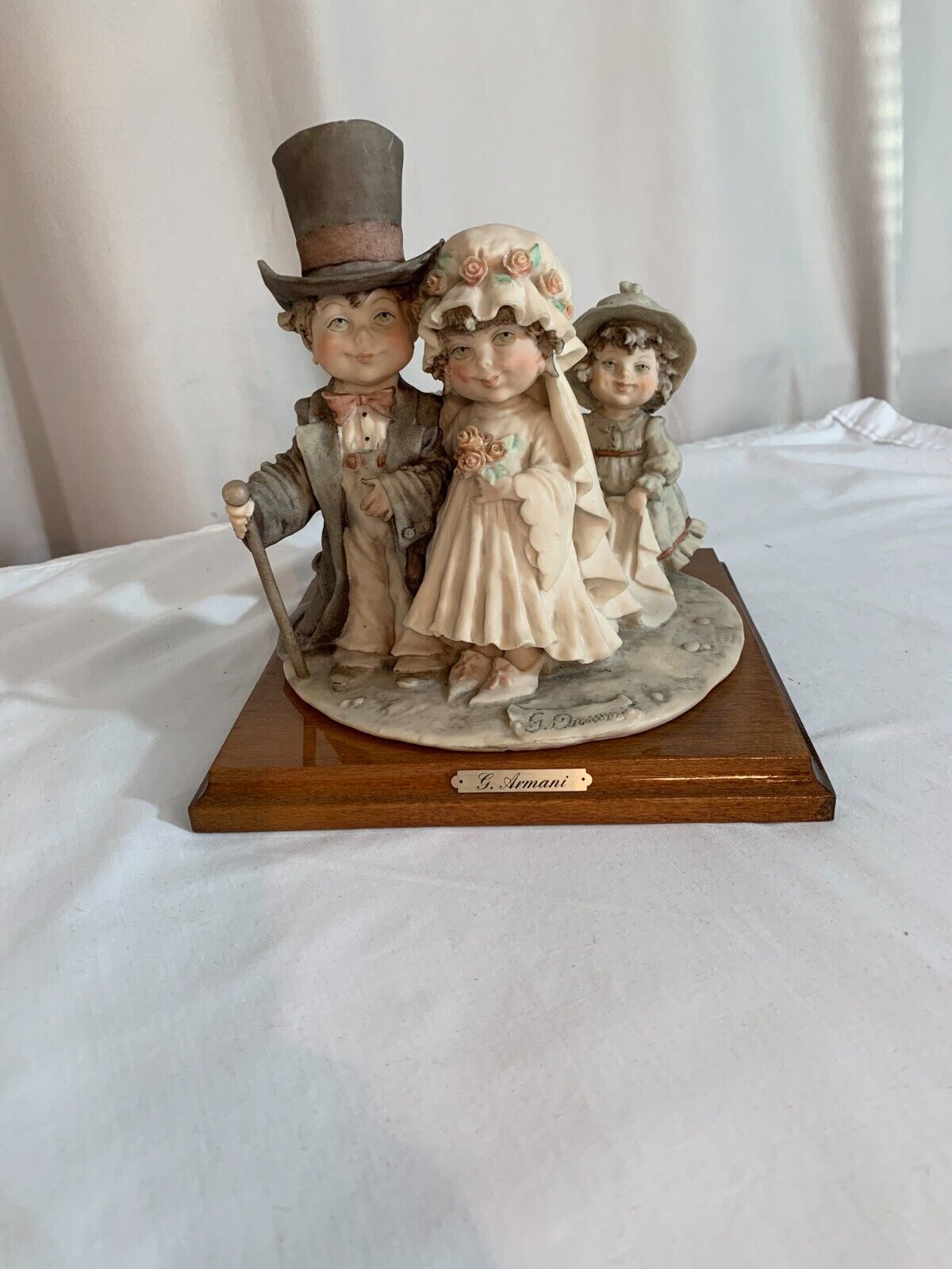Vintage Children Statuette Wedding Capodimonte G.Armani