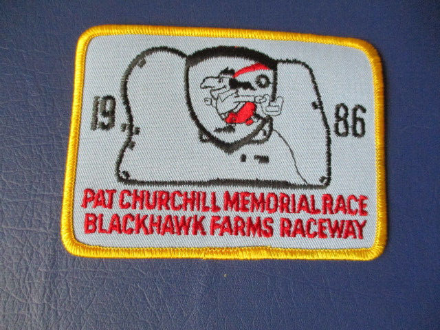 Vtg Churchill Memorial Race Blackhawk Farms Raceway 1986 Patch SCCA So Beloit IL
