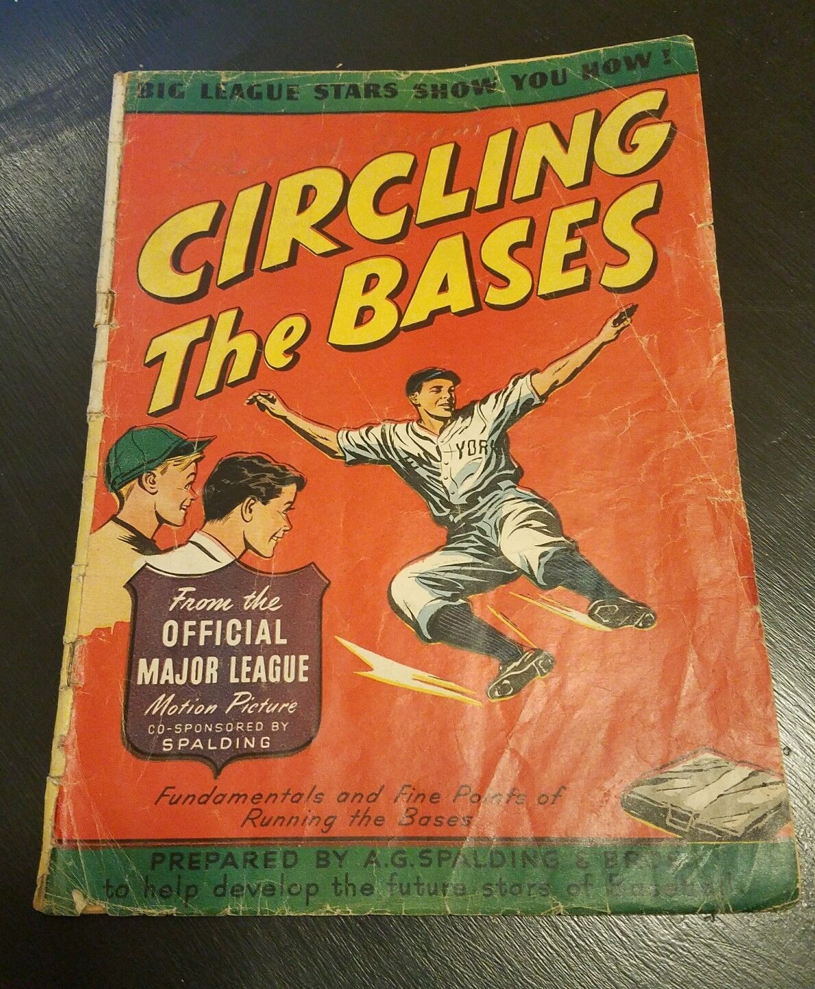 CIRCLING THE BASES RARE BASEBALL COMIC WILLARD MULLIN Spaulding vintage MLB 1947