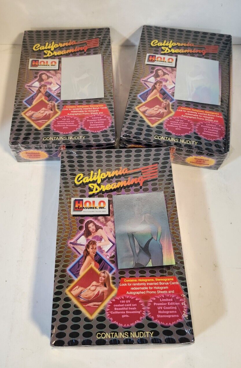 Lot Of 3 California Dreaming New Sealed Wax Box HOLO Pleasures Trading Cards