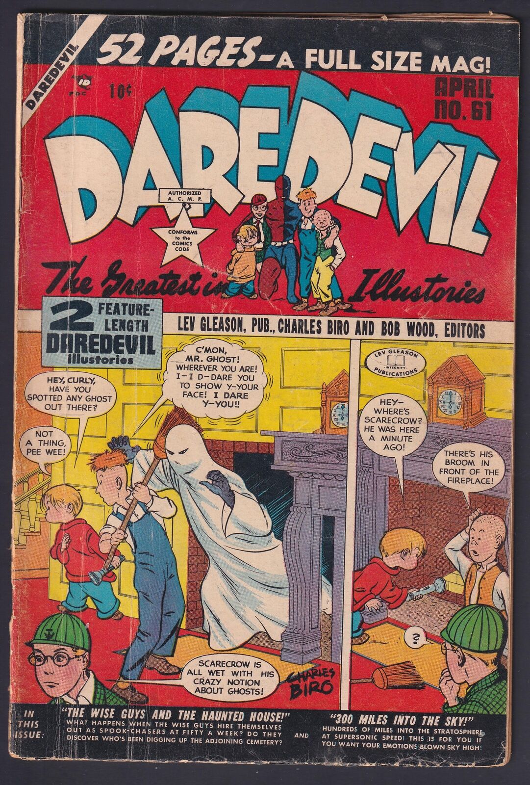 Daredevil Comics #61 1950 Lev Gleason 3.5 Very Good-