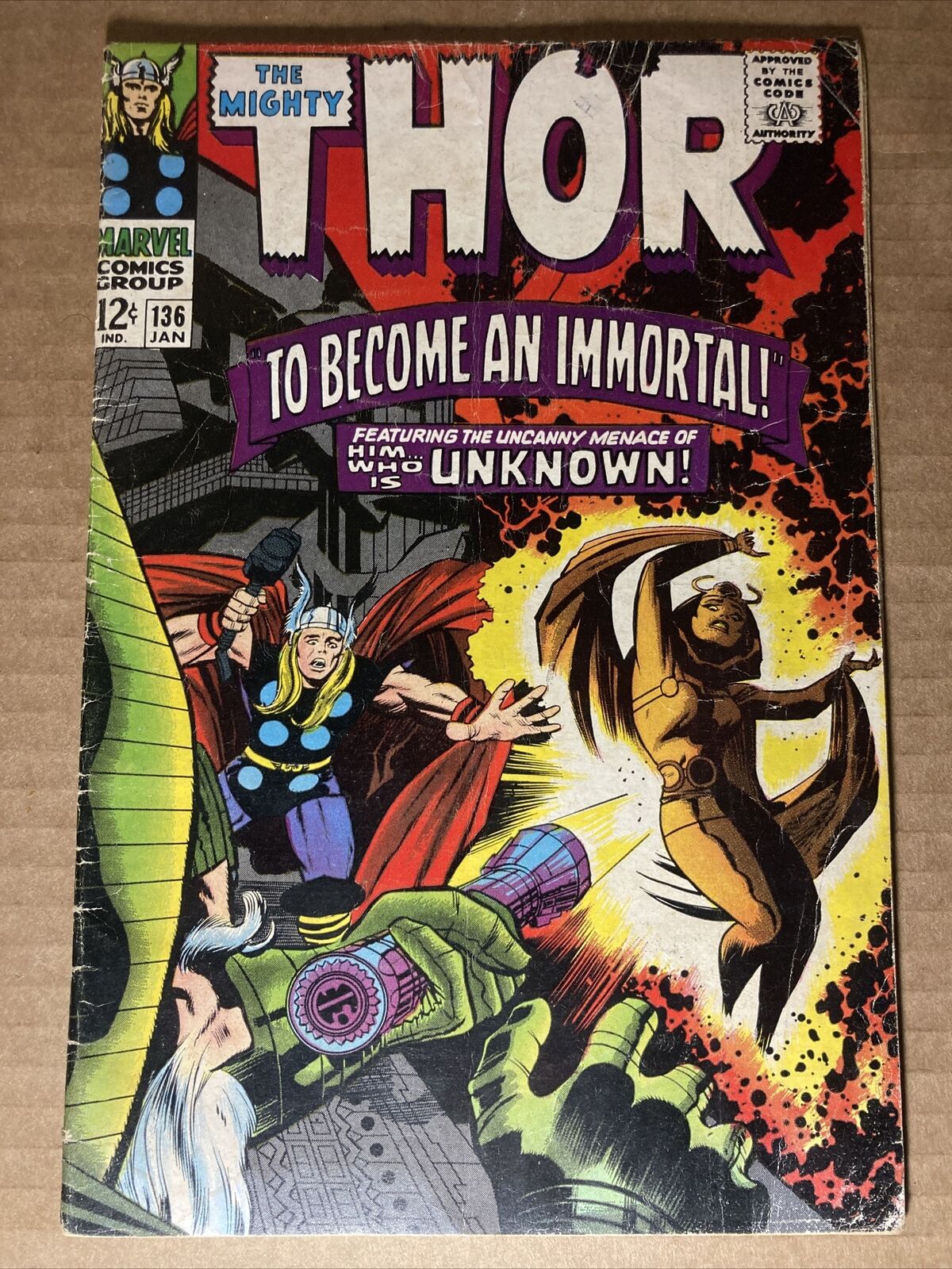 Thor 136 Marvel 1966 GD/VG 1st Reintroduction Of Sif