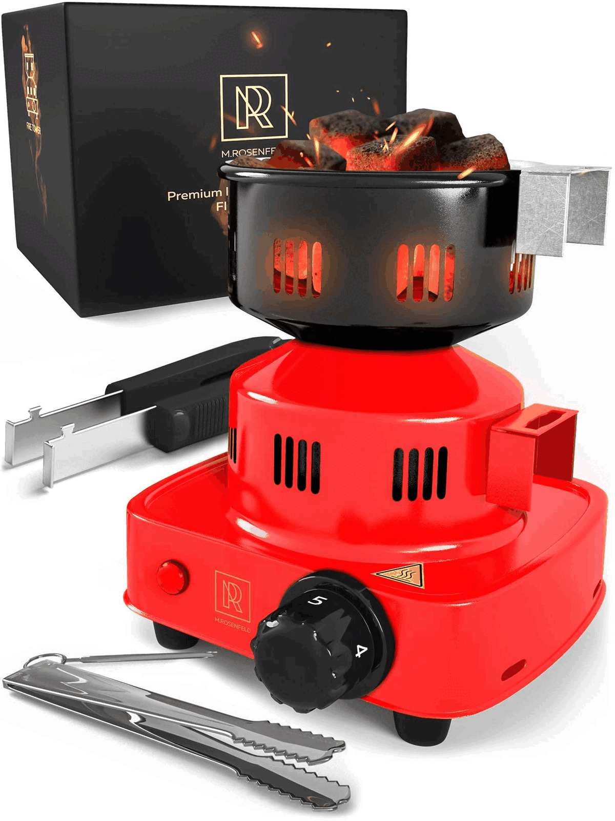 Premium Hookah Coal Burner Red Burner for Hookah 450W Fire Tower Electric Stove