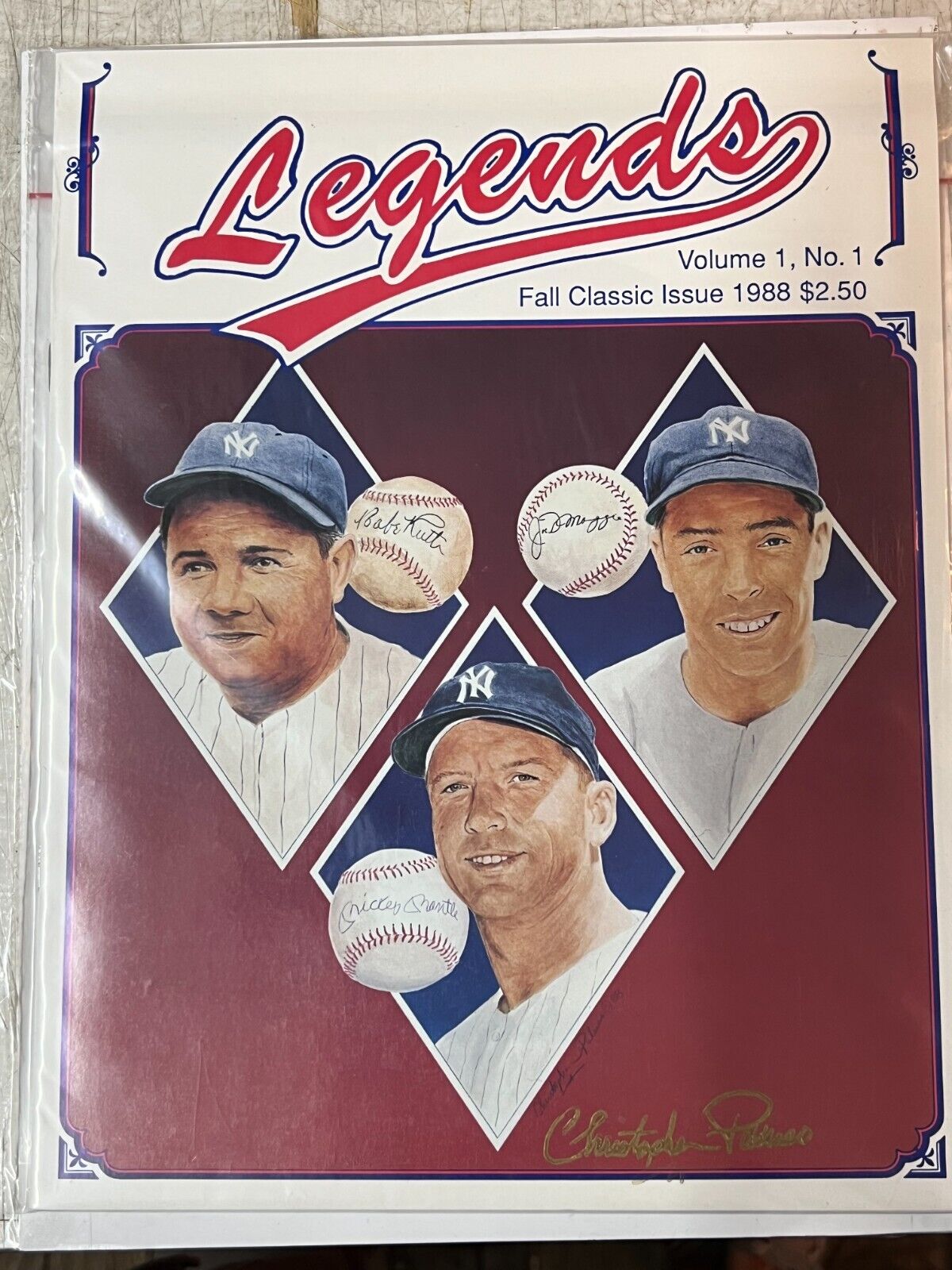 1988 Legends Magazine Fall Classic Issue Vol 1 No 1 Signed By Christopher Paluso