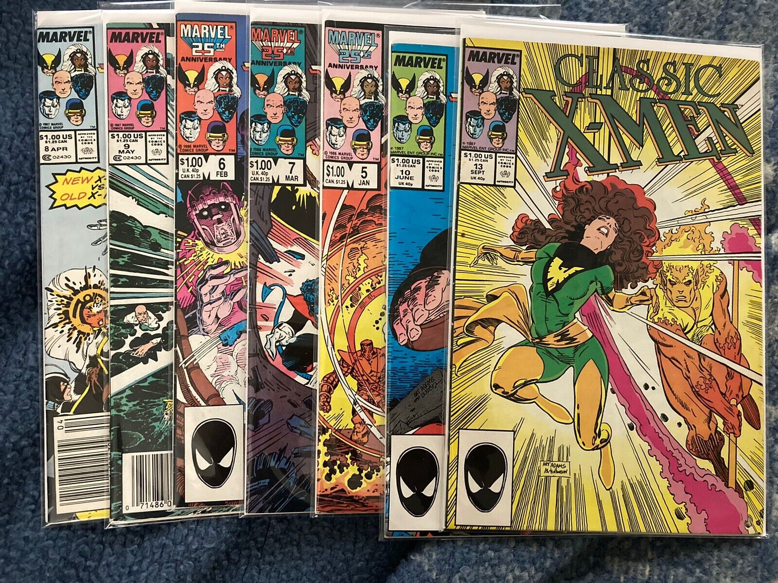 Classic X-Men Lot 8,9,6,7,5,10,13, VG/F ￼ original owner collection