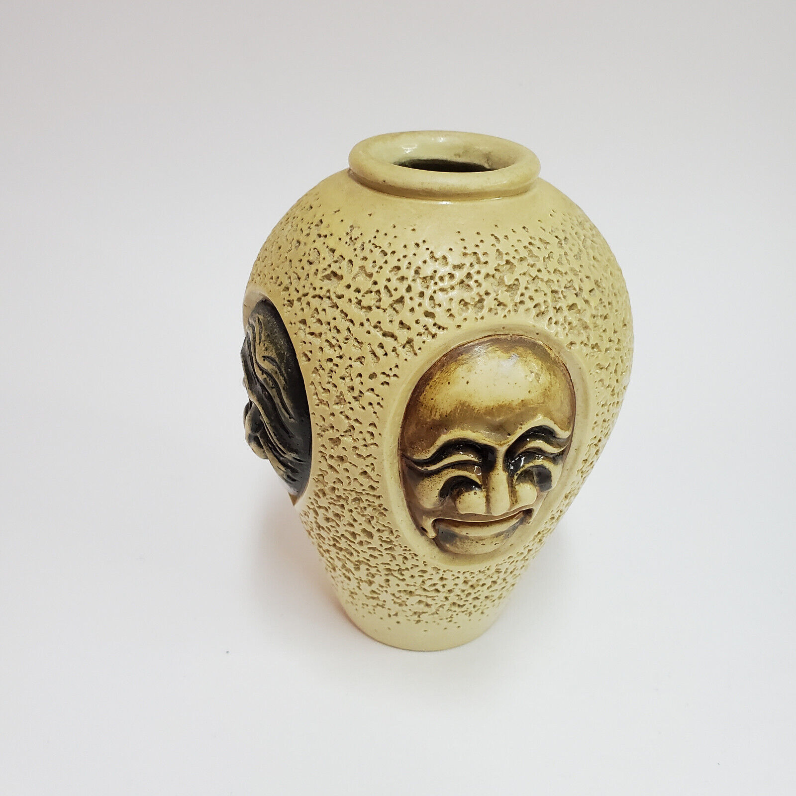 Asian Vase with 3D Faces