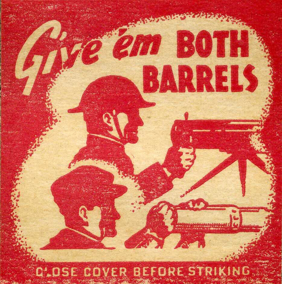 1940's Gen. MacArthur WWII Propaganda Match Cover.  Unstruck & Unused. Nmint.