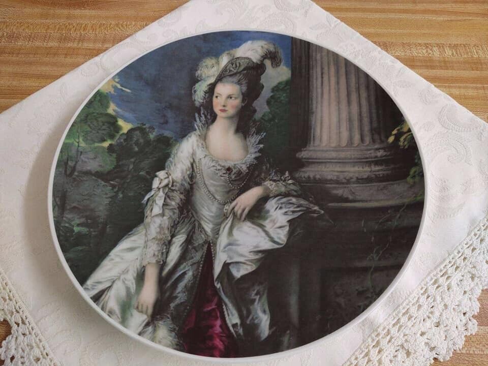 Vtg. Bareuther Waldsassen Bavaria Gainsborough large decorative plate.