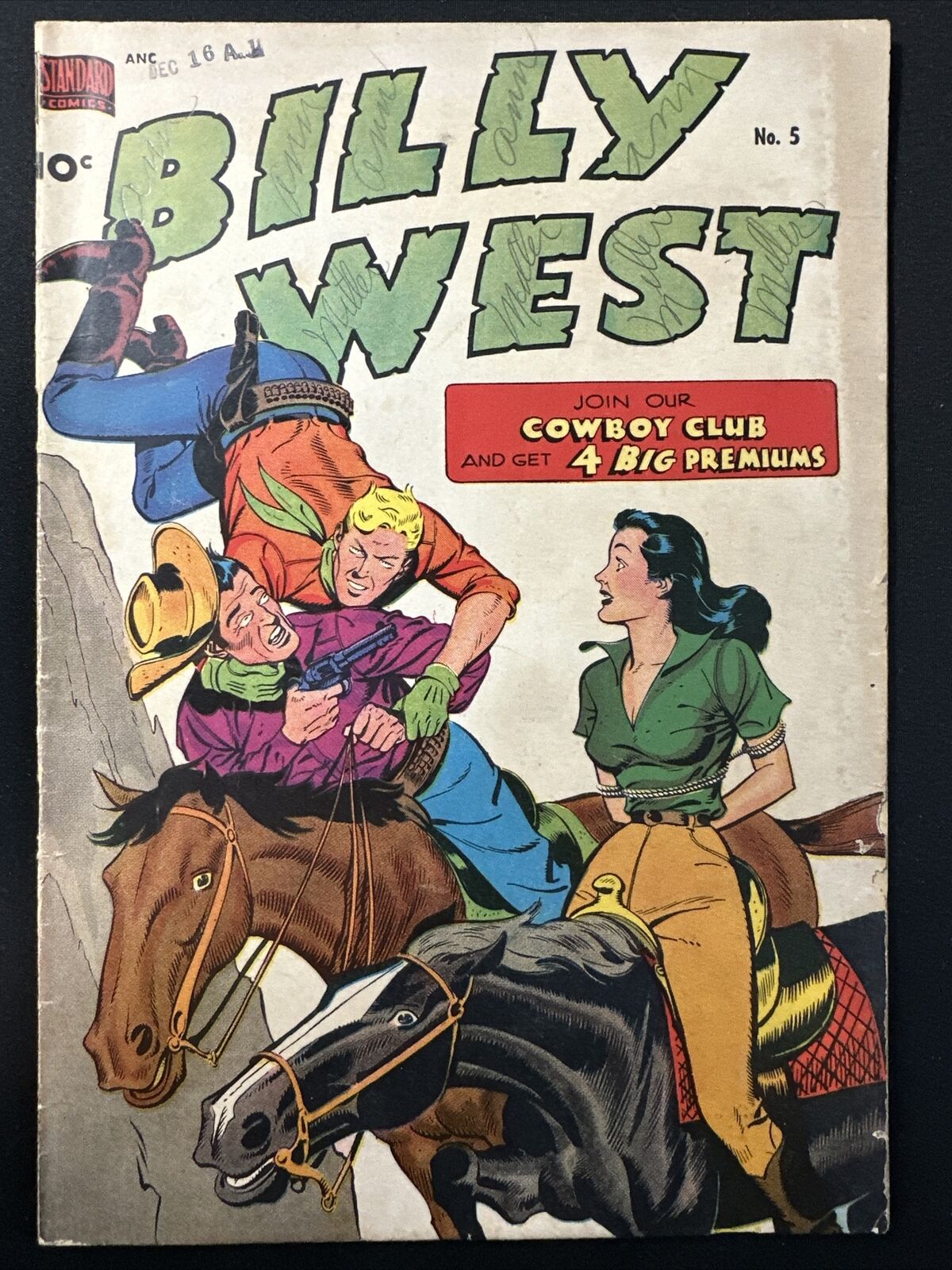 Billy West #5 Good Girl Bondage Cover 1950 Golden Age Western 1st Print Good/VG
