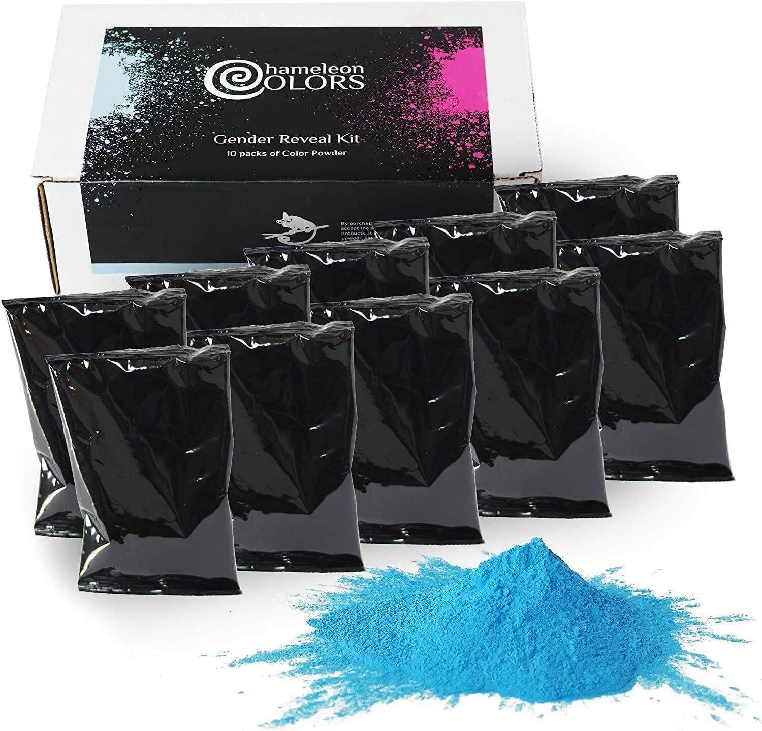 Holi Powder Gender Reveal – Blue Blackout 10 Pack – 70g Each ***FREE SHIPPING***