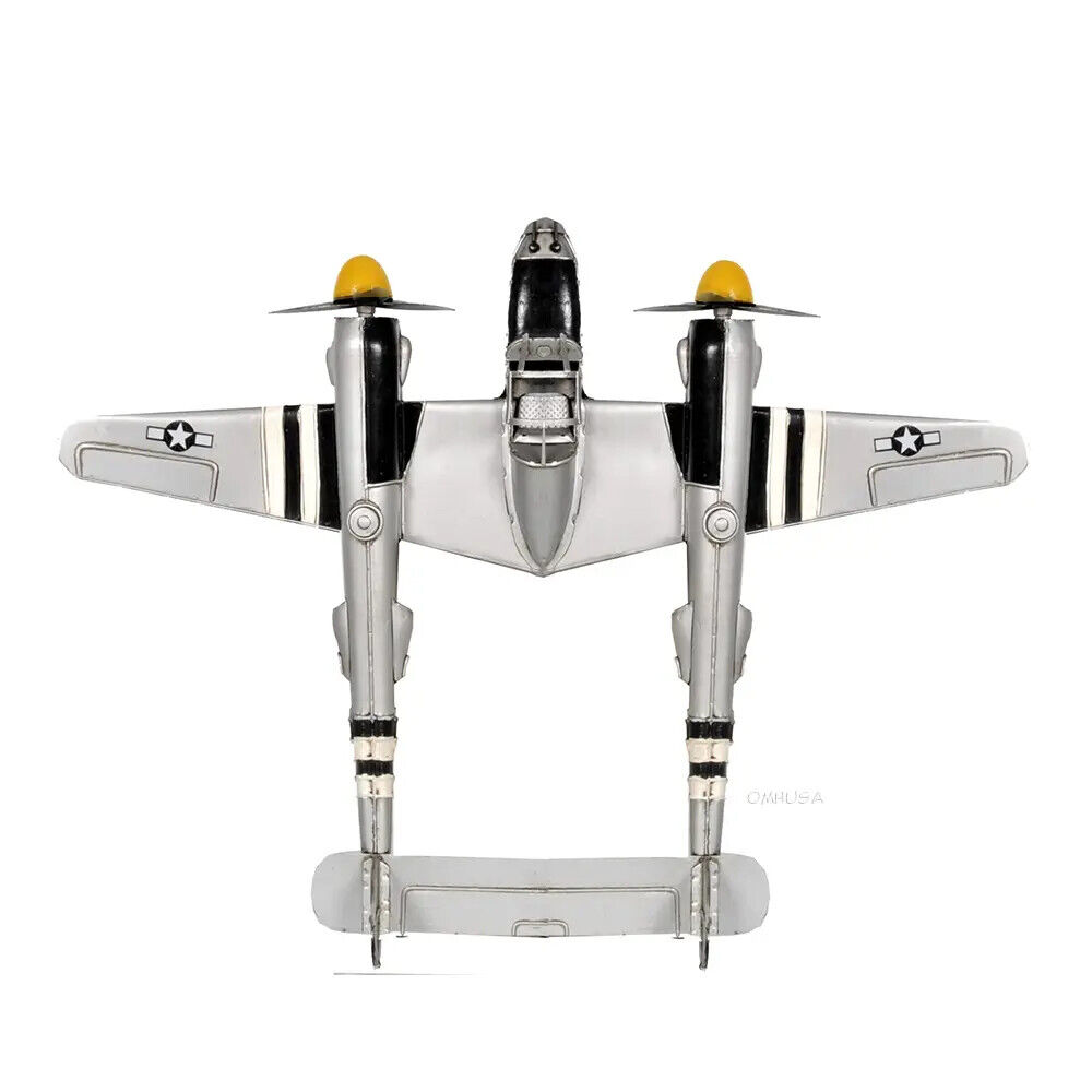 1940s U.S. Twin-Engine Fighter Plane | Military Model W/ Nose Mounted Guns