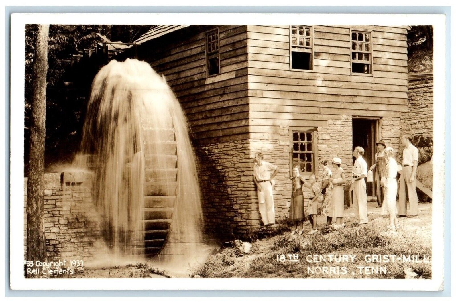 c1940 Century Grist-Mile Exterior Building Norris Tennessee RPPC Photo Postcard