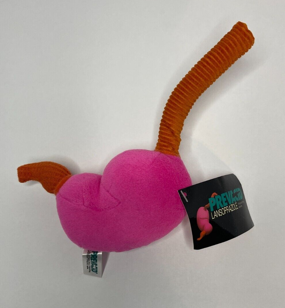 Prevacid Stomach Plush Beanie Toy Pharmaceutical Drug Rep Promo Advertising