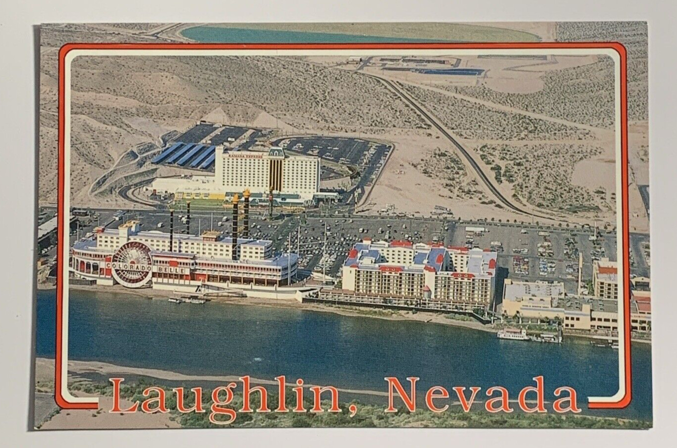 Aerial View of the Colorado Belle & Ramada Express Laughlin Nevada Postcard
