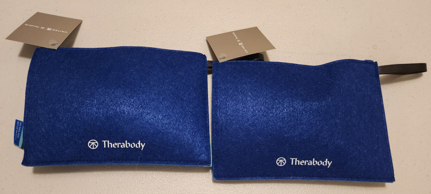 Brand New 2x THERABODY United Airlines Amenity Kit Electric Blue MAKU21D