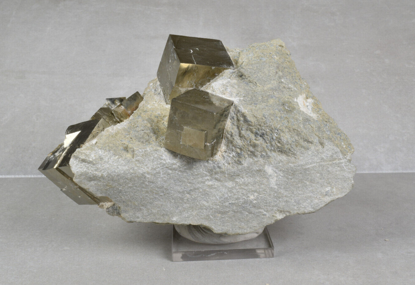 Large Natural Pyrite Cube on Matrix from Spain 16 cm  # 19843