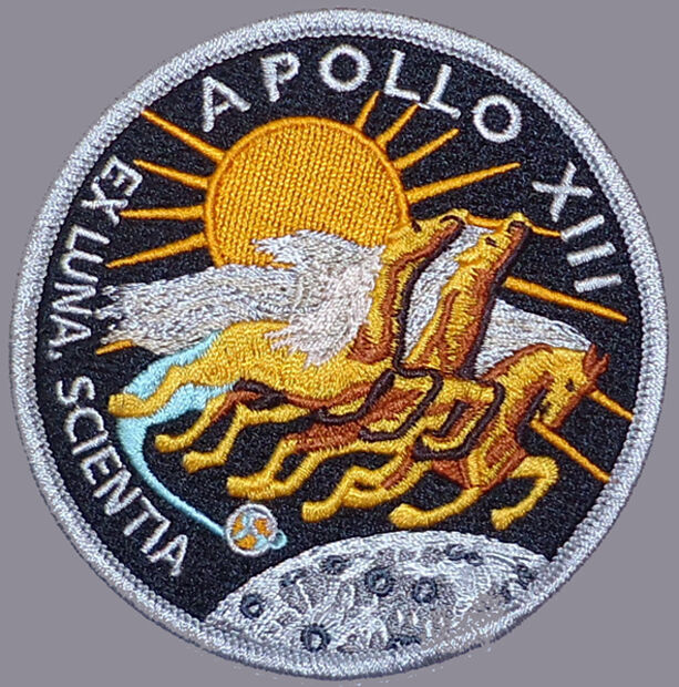 Apollo 13 XIII EX Luna Scientia Crew Iron On Patch