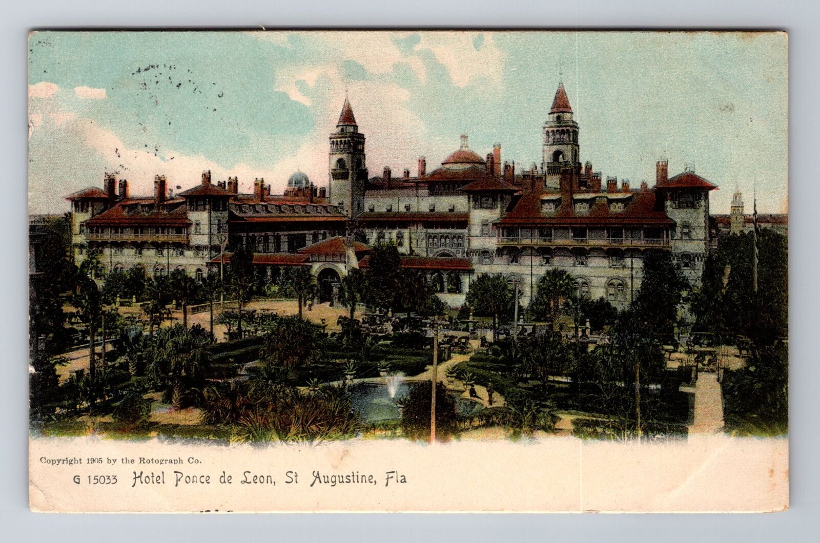 St Augustine FL-Florida, Hotel Ponce De Leon, Advertise, Vintage c1910 Postcard