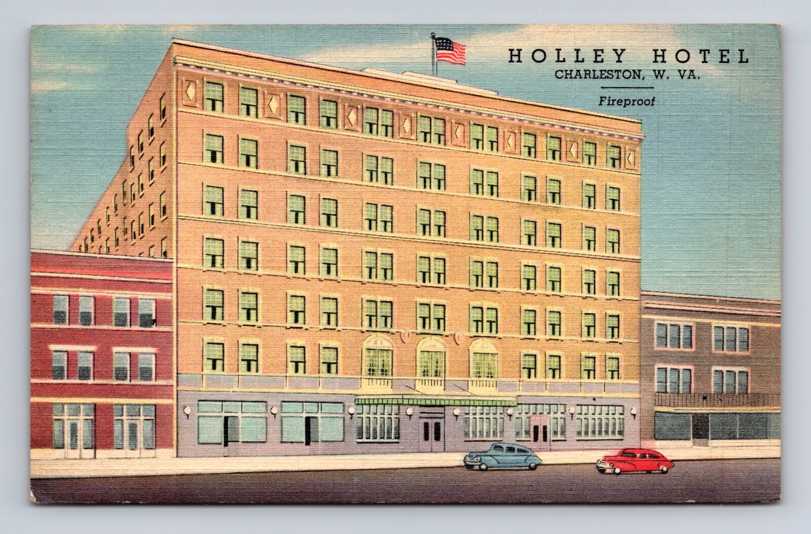 Charleston WV-West Virginia, Holley Hotel, Advertisement Vintage c1951 Postcard