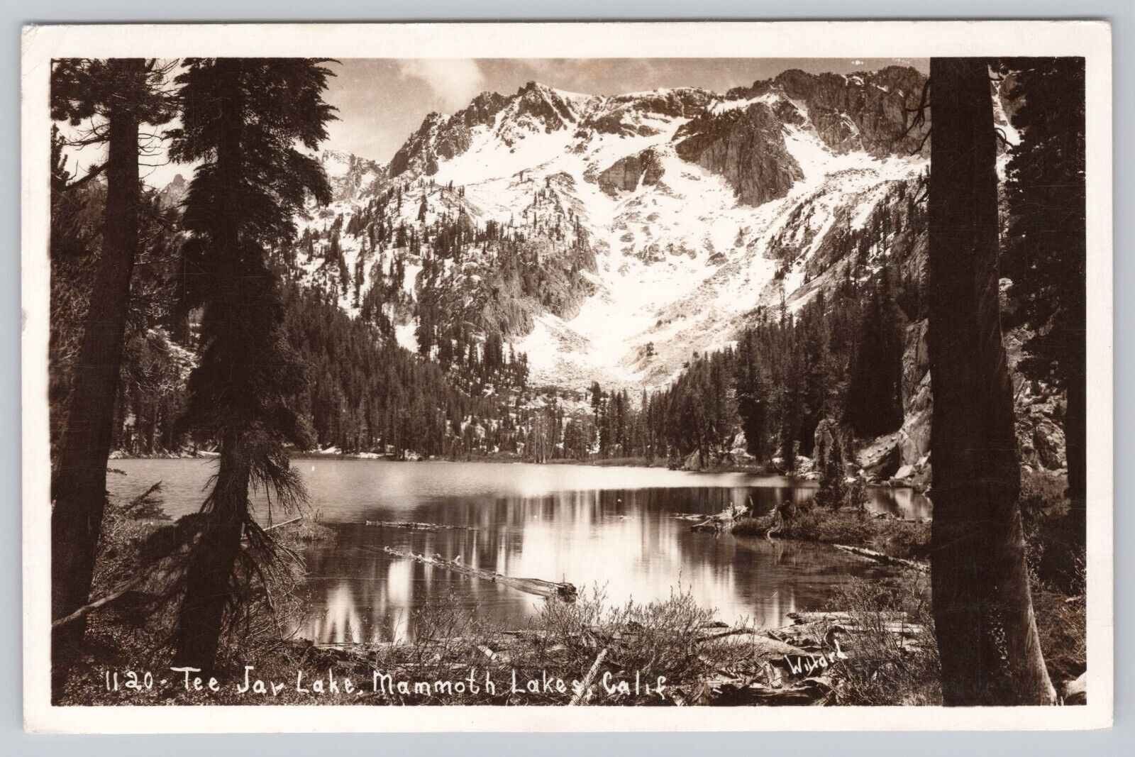Mammoth Lakes California, Tee Jay Lake Scenic View, VTG RPPC Real Photo Postcard