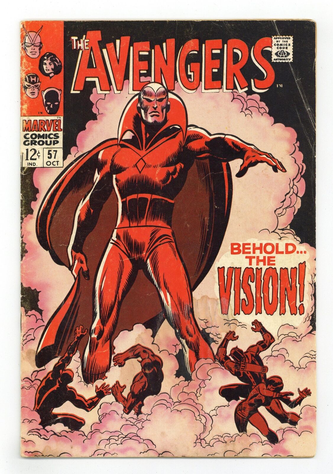 Avengers #57 GD- 1.8 1968 1st SA app. Vision