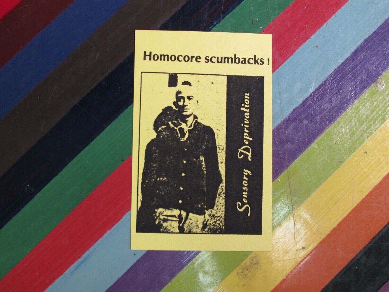 vtg 1990s gay ephemera event flyer - Homocore @ Pyramid Club Sensory Deprivation