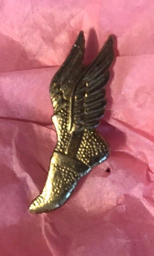 VTG Flying Shoe/Cross Country Pin Gold Tone, Just Over An Inch Long