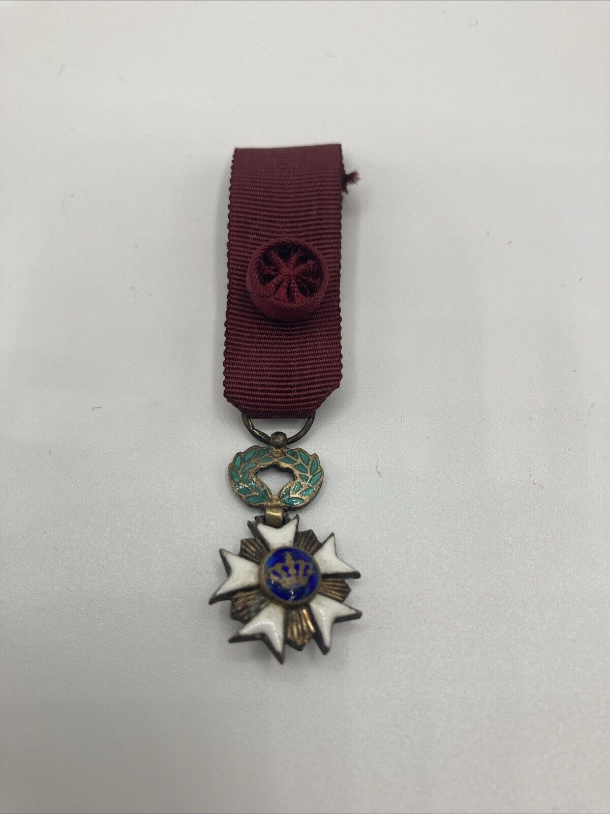 Vintage Belgium -Knight of the Order of the Crown Medal *RARE*