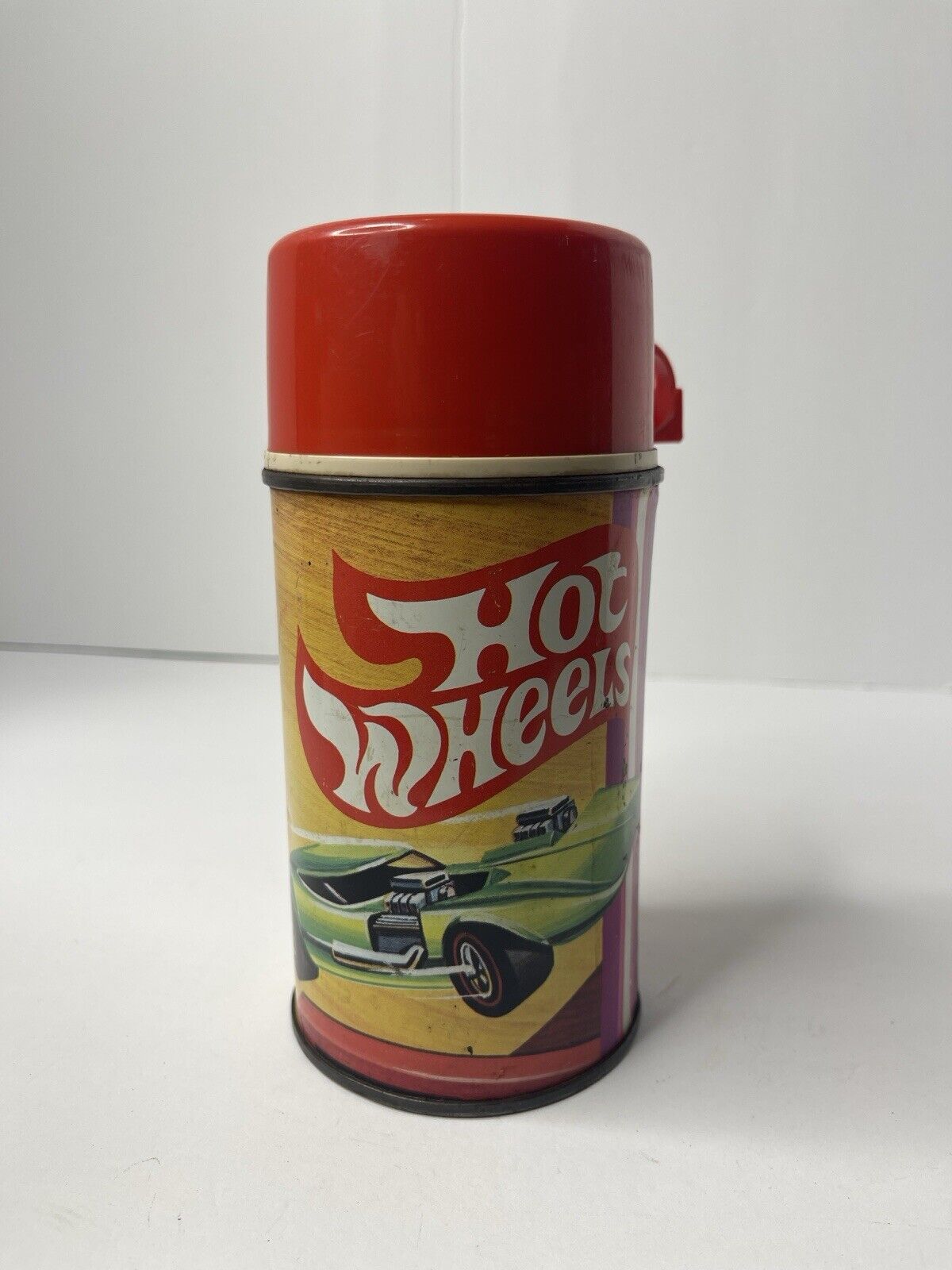 1969 Hot Wheels Metal Thermos - Red Cup Cap - RARE