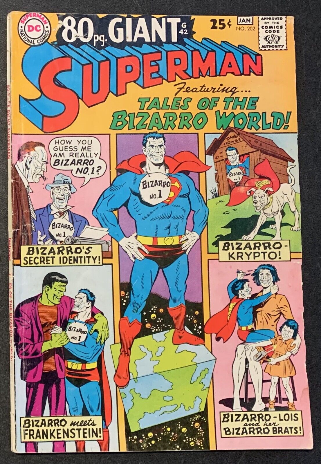 Superman #202  Jan 1967  All Bizarro Issue   80 Page Giant