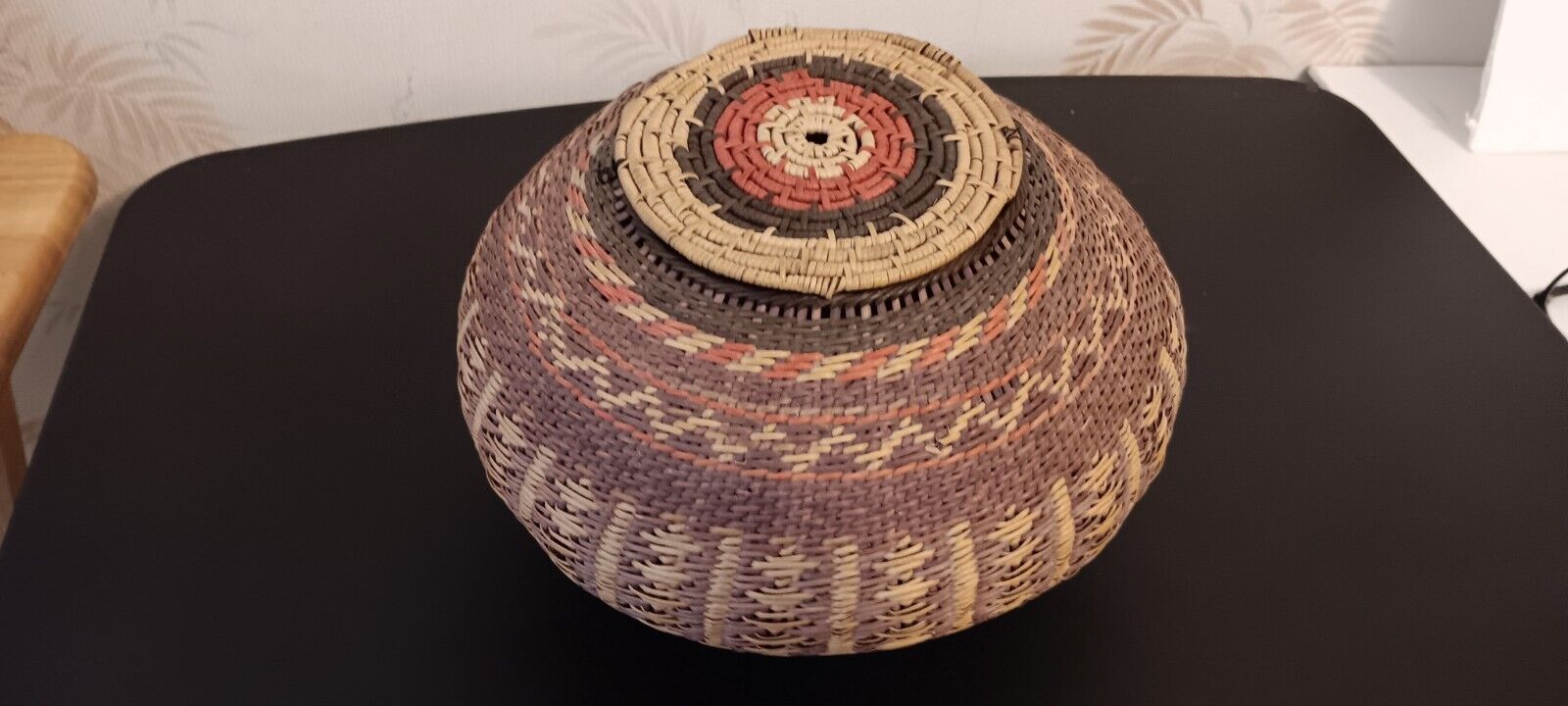 African Zulu Tribe Hand Woven Basket