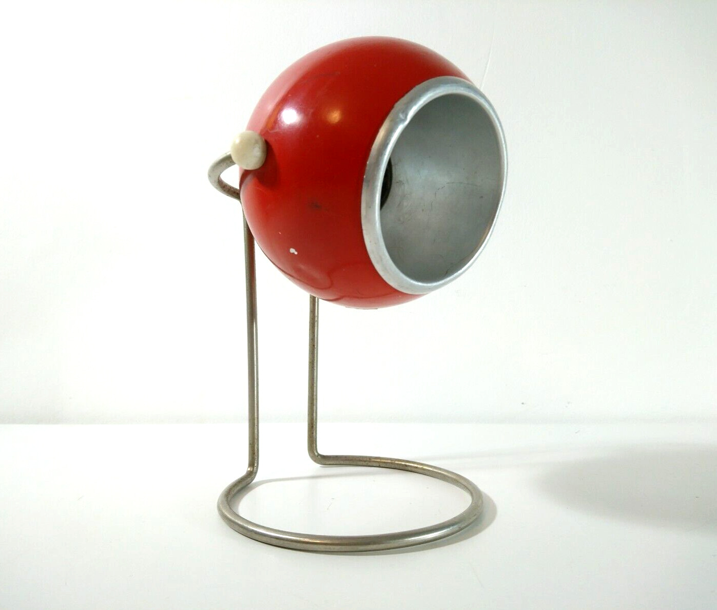 Vintage Space Age Design Eyeball Lamp, Red, Mid Century Modern 1970s