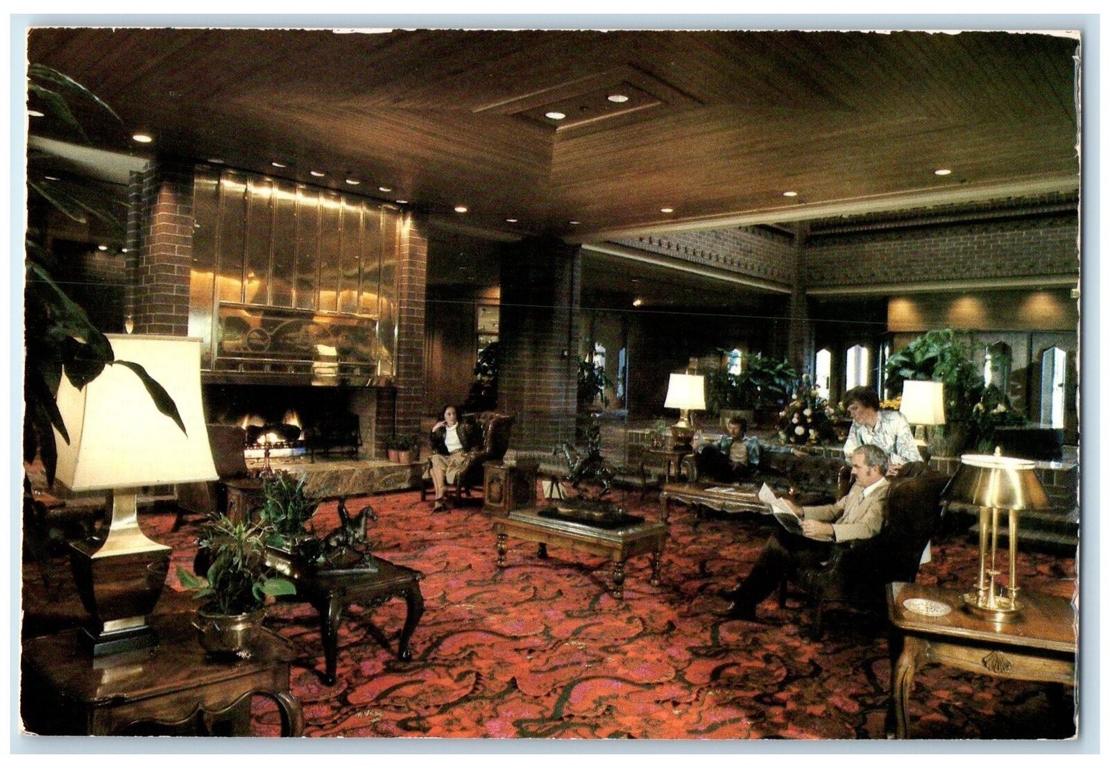 c1950's Lobby Little America Hotel & Restaurant Salt Lake City Utah UT Postcard