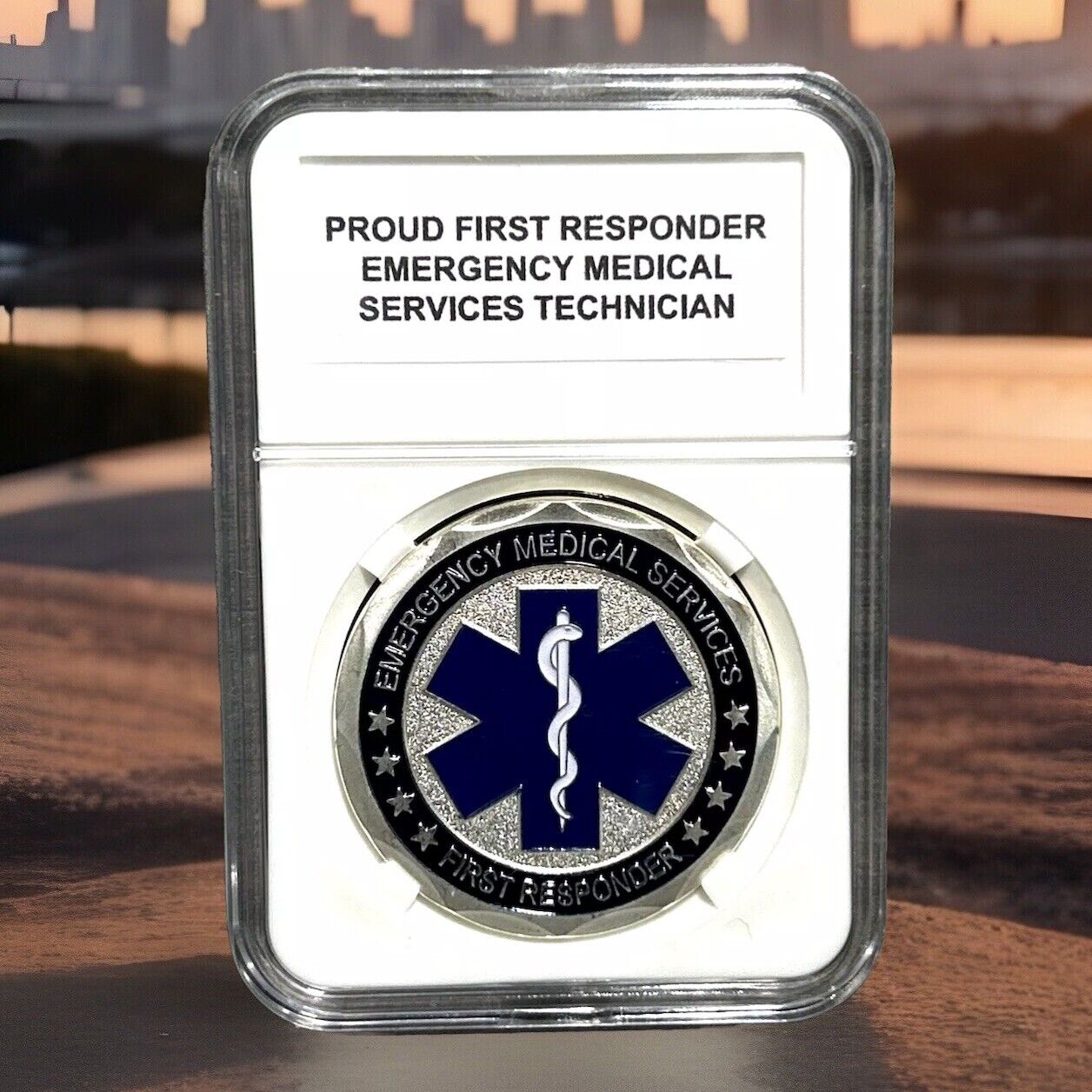 EMT Emergency Medial Technician/Services Challenge Coin 40mm New with Case