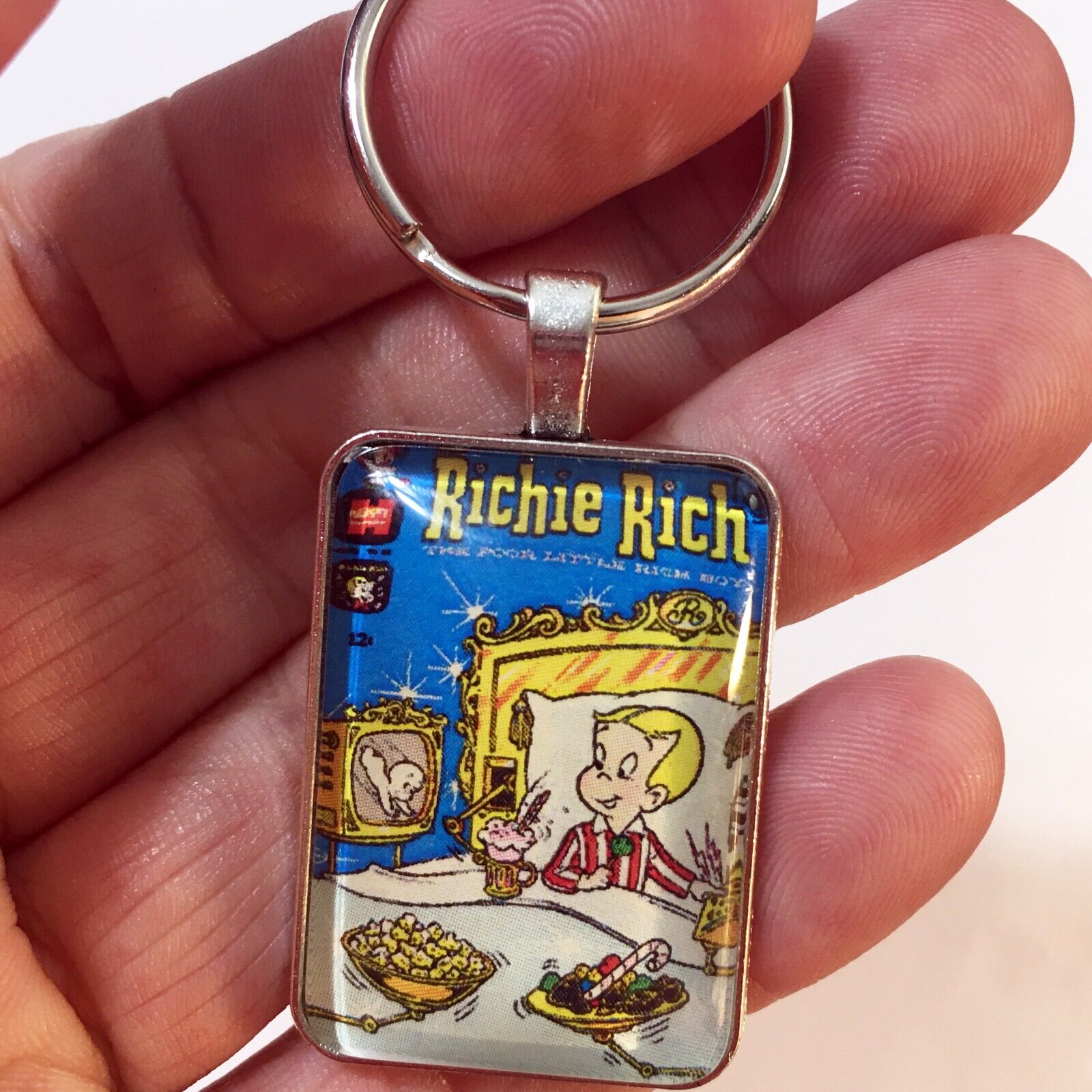 Richie Rich the Poor Little Rich Boy #68 Cover Key Ring or Necklace Harvey Comic