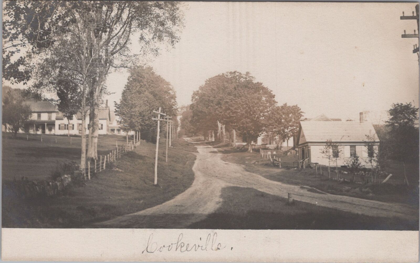 Cookeville? c1900s RPPC Photo Postcard Dirt Road, Houses