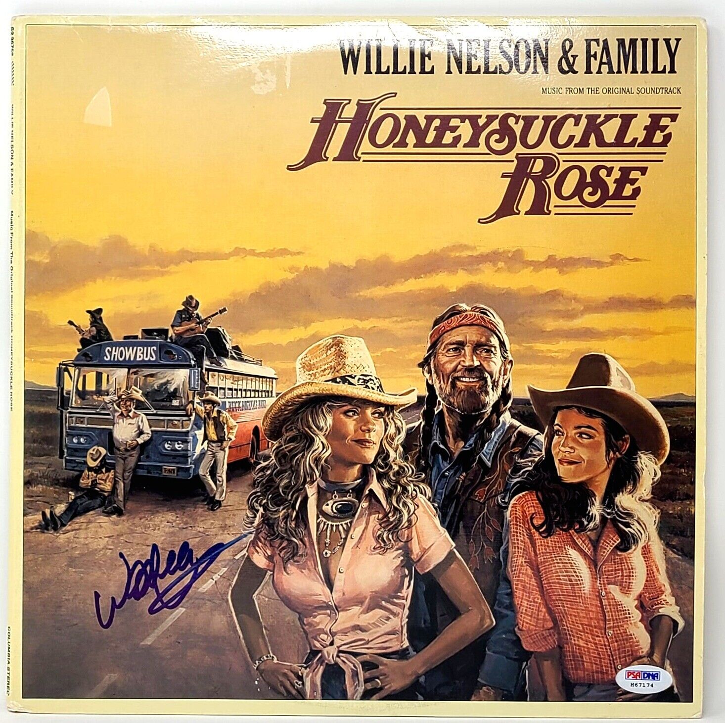 WILLIE NELSON Signed Autographed Honeysuckle Rose Album LP w/ Vinyl PSA/DNA