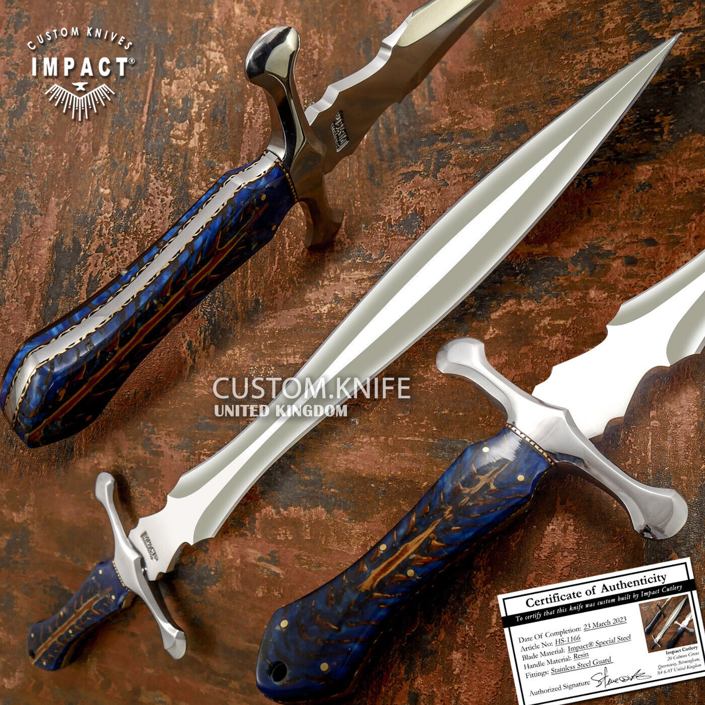 IMPACT CUTLERY RARE CUSTOM  FULL TANG SWORD DAGGER KNIFE