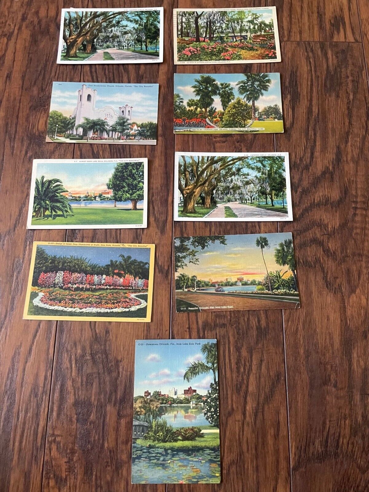 Orlando FL Lot of 9 Old Postcards Florida