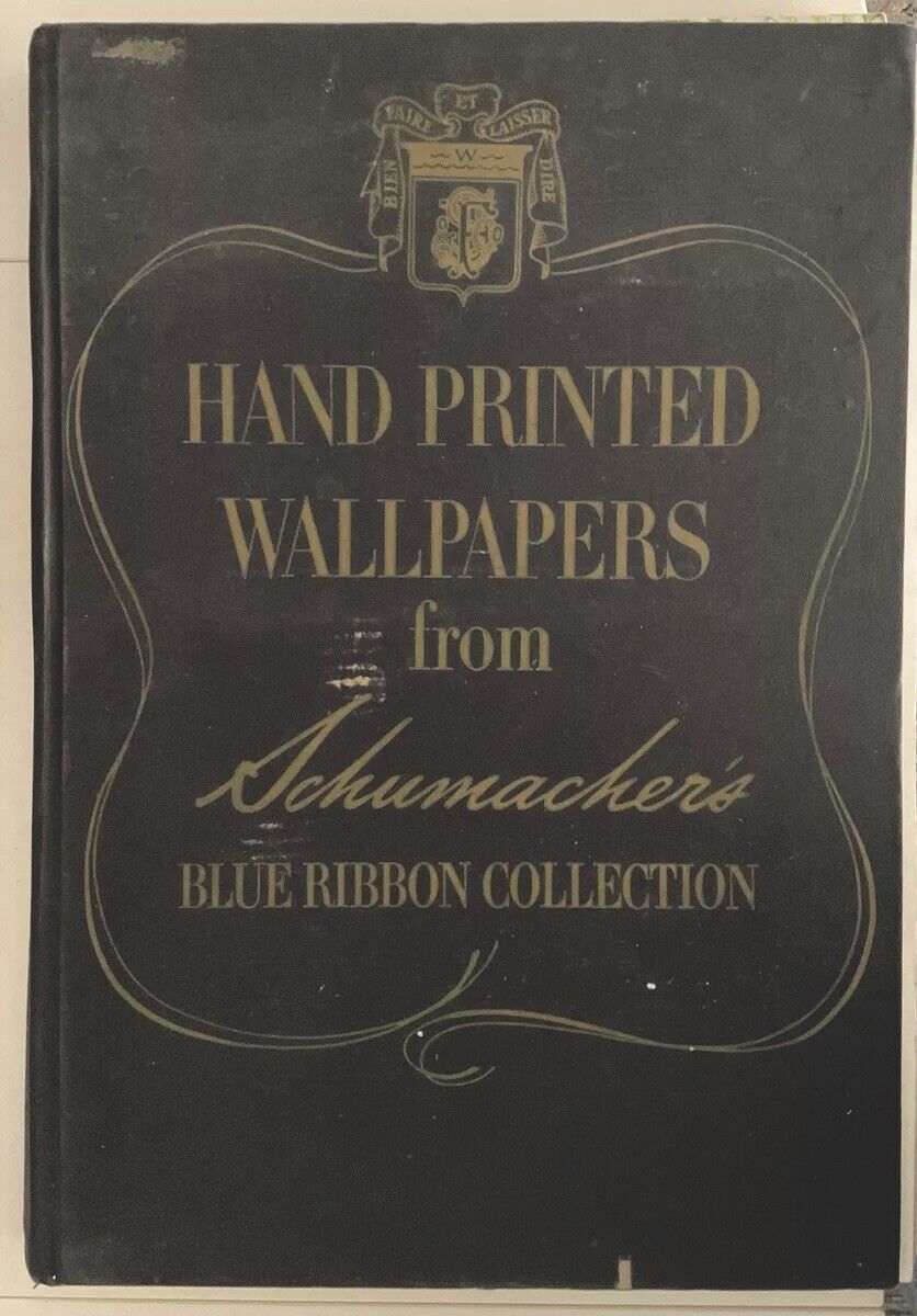 Schumacher Blue Ribbon Collection-Vintage Hand-Printed Wallpaper Sample Book1968