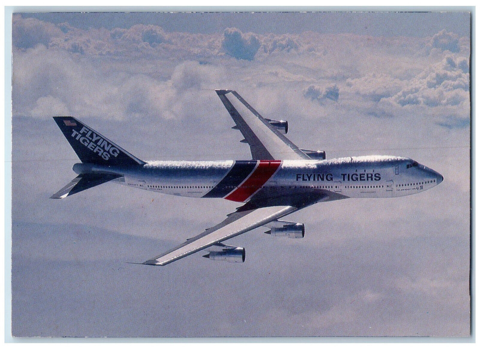 c1960's N803FT Boeing 747 132F c/n 19897 Flying Tigers Airplane Postcard