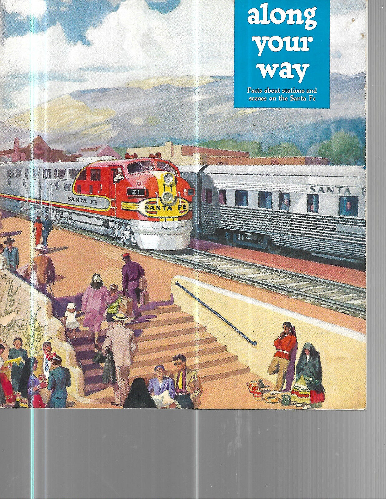 ATSF SANTA FE  4  EMPLOYEE MAG + ALONG YOUR WAY 11952 ROUTE GUIDE
